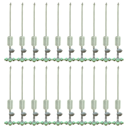 Irrigation Fogger System 4 Way Fogger Assembly Unit with Check Valve for Garden