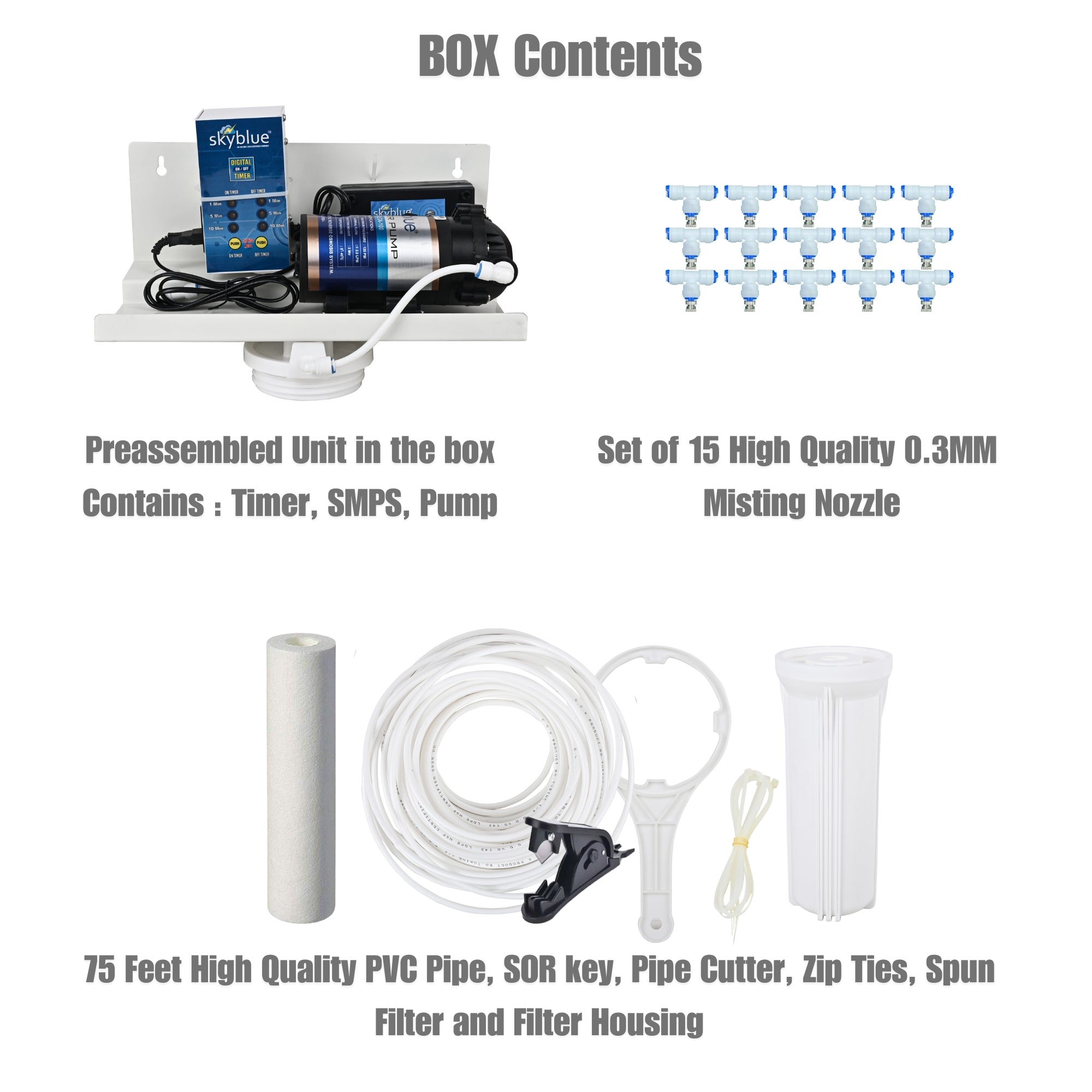 Fogger kit with 15 foggers, timer and Filter