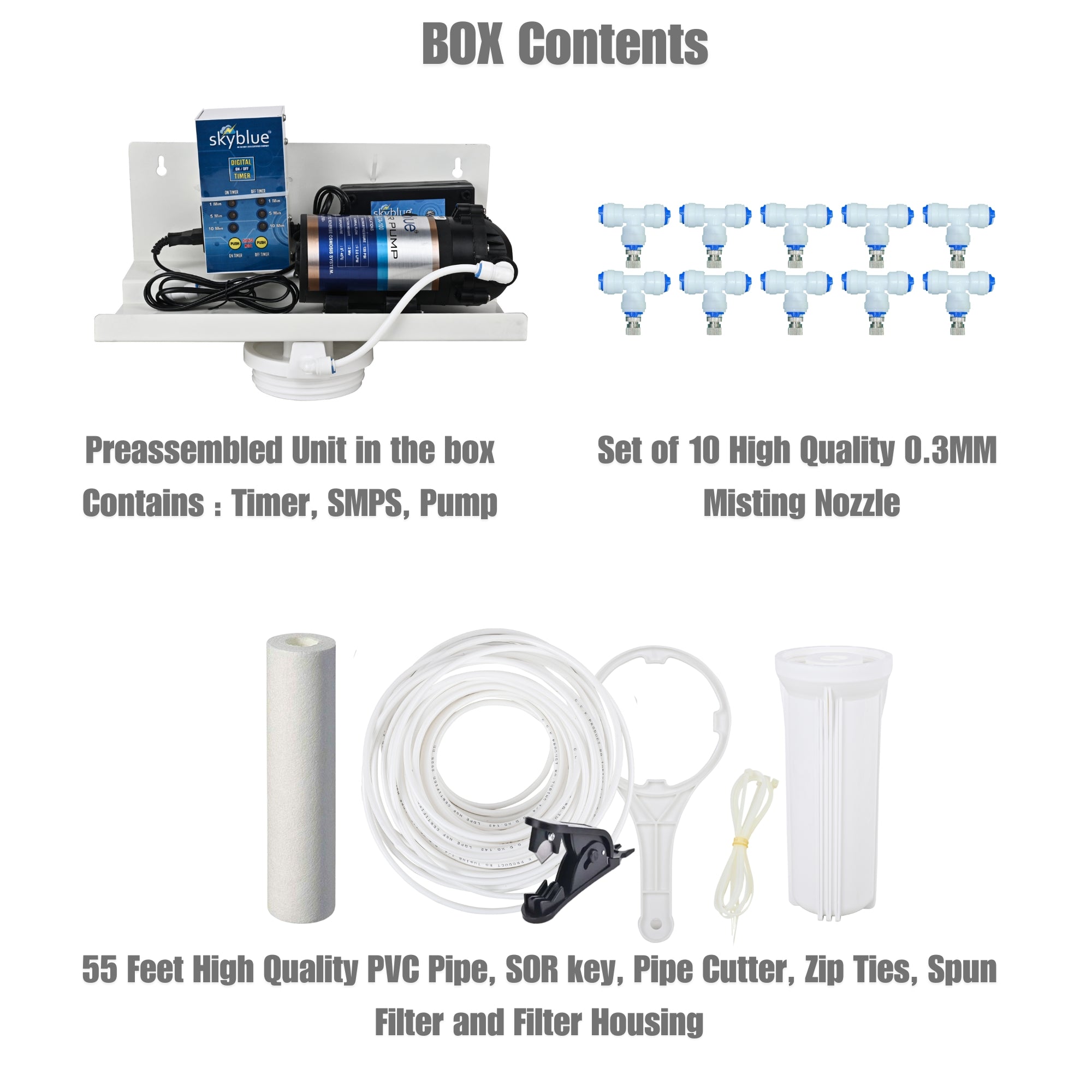 Fogger kit with 10 foggers, timer and Filter