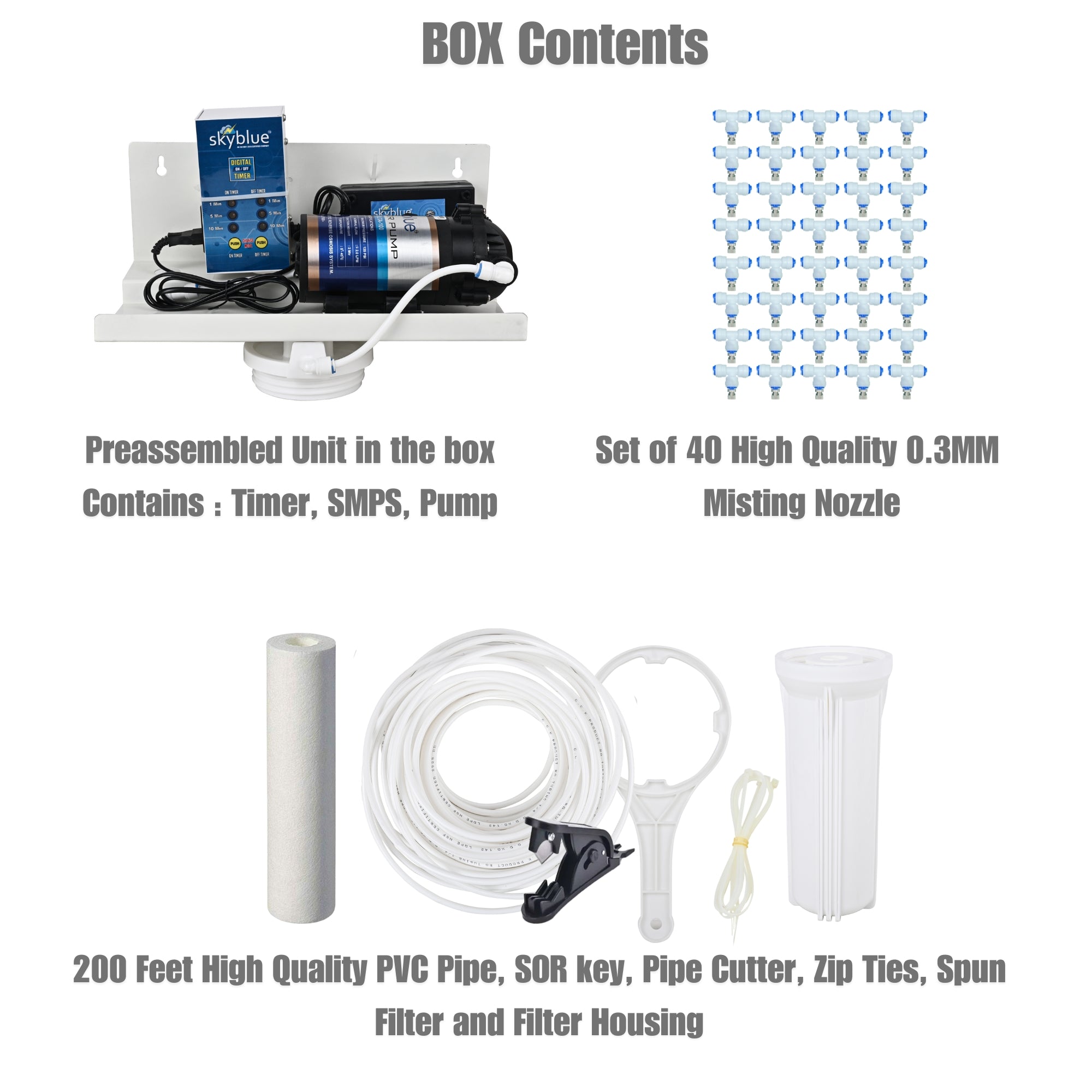 Fogger kit with 40 foggers, timer and Filter