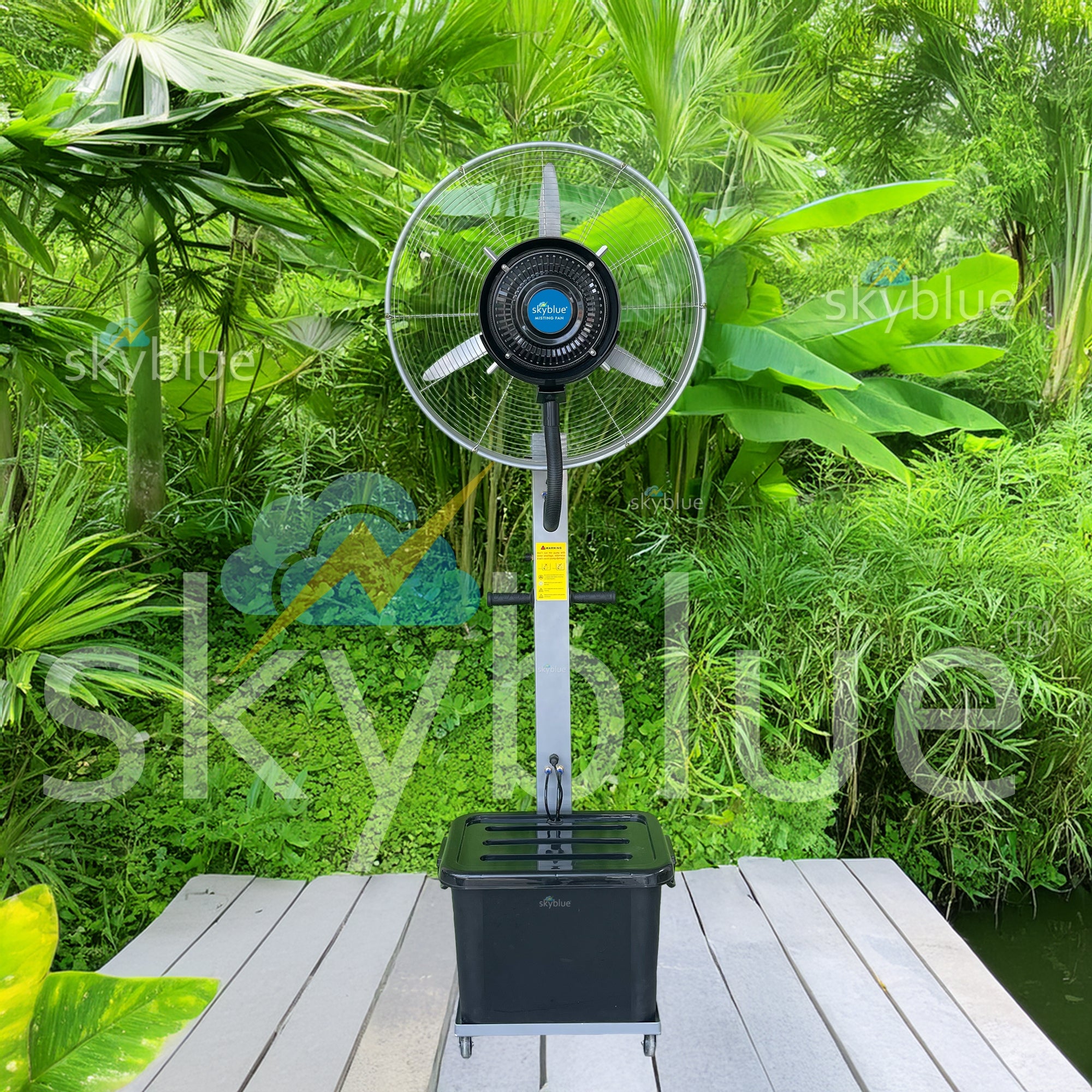 skyblue 26" MIST FAN Cooler Water Mist Fan Commercial/Domestic Big Spray Mist Fan 6.5 ft
