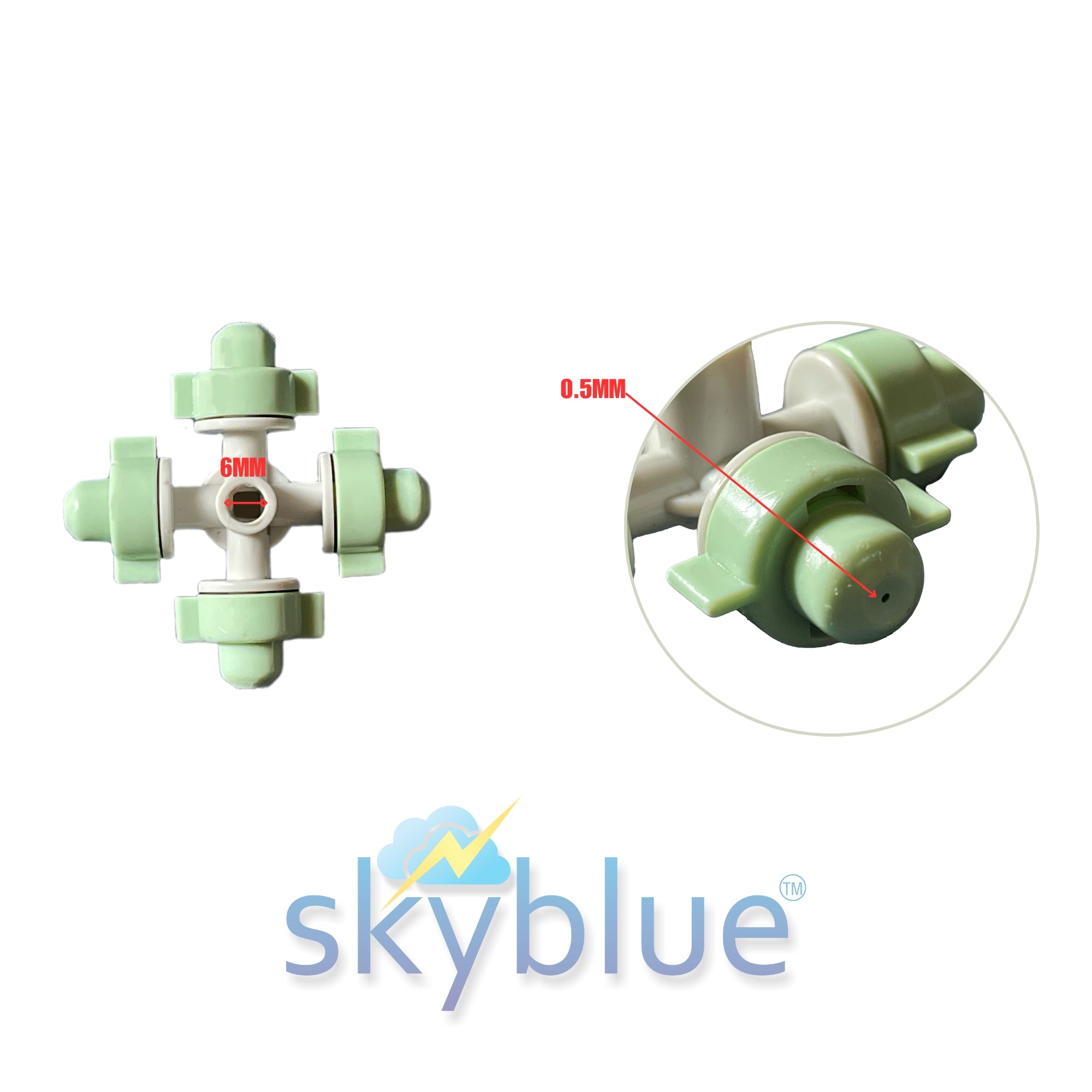 Irrigation Fogger System 4 Way Fogger Assembly Unit with Check Valve for Garden