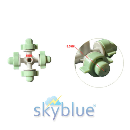 Irrigation Fogger System 4 Way Fogger Assembly Unit with Check Valve for Garden