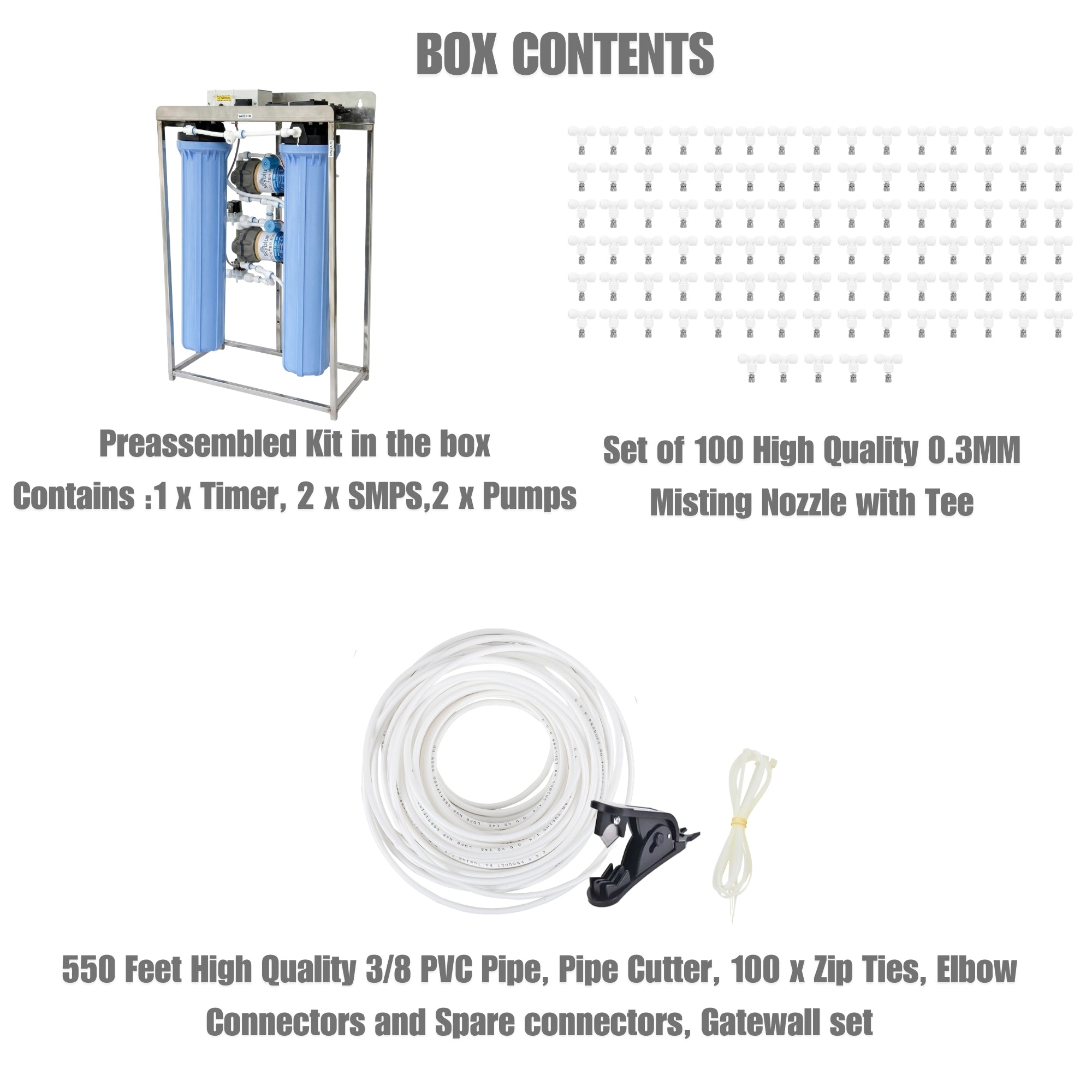 Skyblue Poultry-Pro 100 Fogger Kit with 100 nozzles for Poultry Farms