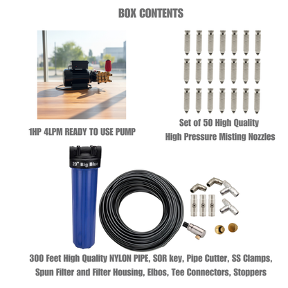 High Pressure Misting Kit with 50 Nozzles